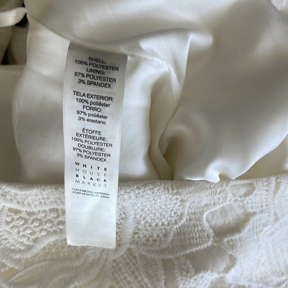 White House black market white lace dress size small - Picture 3 of 3